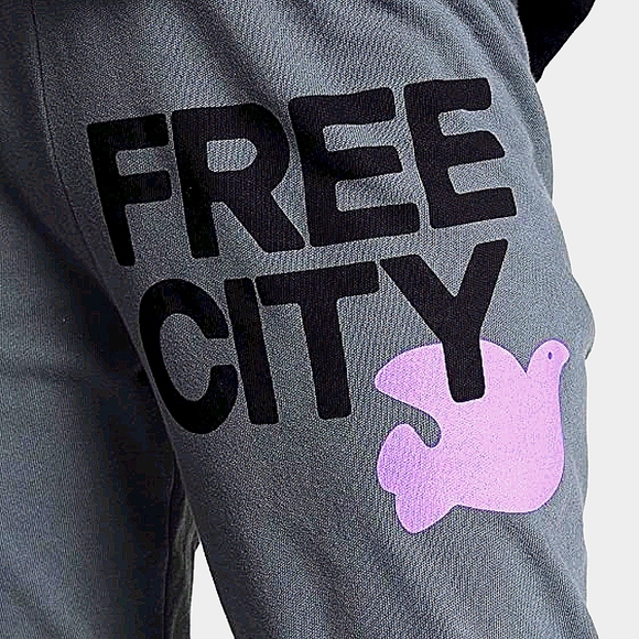 FREECITYLARGE gry w/ black FREECITY & purple dove - Picture 6 of 11